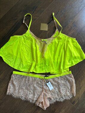 NEW Love Haus by Lord & Taylor Lace Cami & Shorts Set